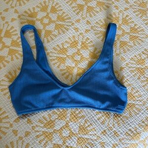 Roxy Blue Bikini Top with Wide Straps